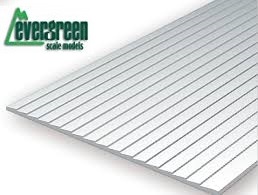 Grabado ''Clapboard Siding'' 1.0 x 150 x 300mm. Espaciado 1.5mm